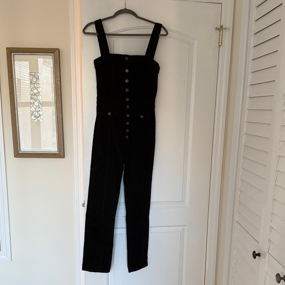 Black Denim Jumpsuit